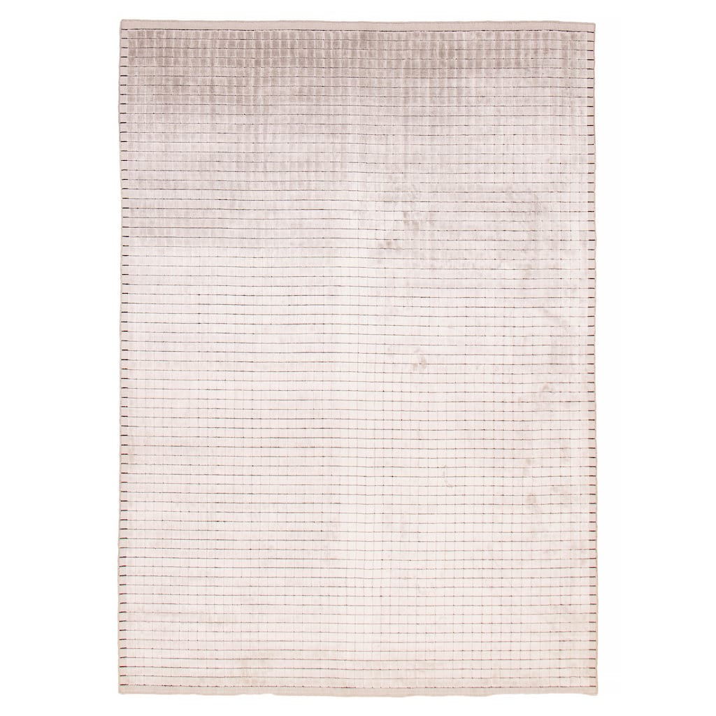 ECARPETGALLERY Hand Loomed Elysian Grey Viscose Rug - 6'8 x 9'5