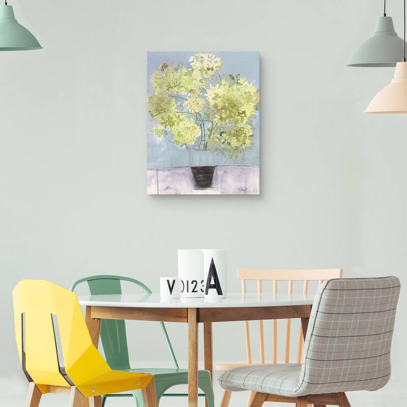 Still Life I on Blue by Maret Hensick Canvas Art Print
