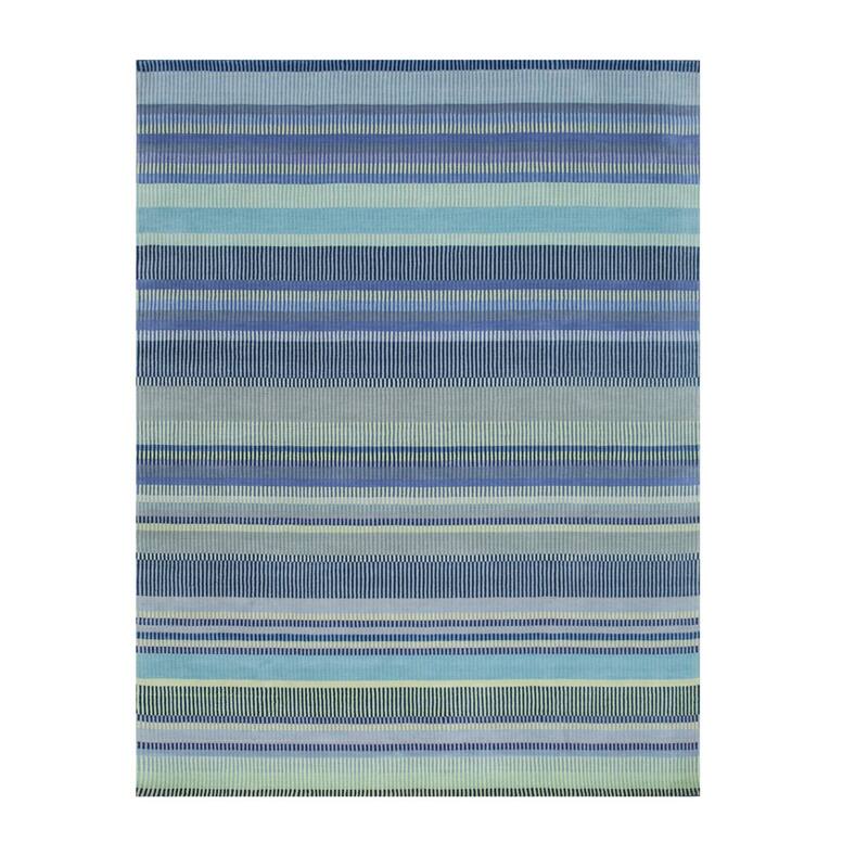 Hand-Knotted Wool Knotted Striped Rug, 4' x 6', Lavender Area Rug, Soft Elegant Pattern for Home Decor - L