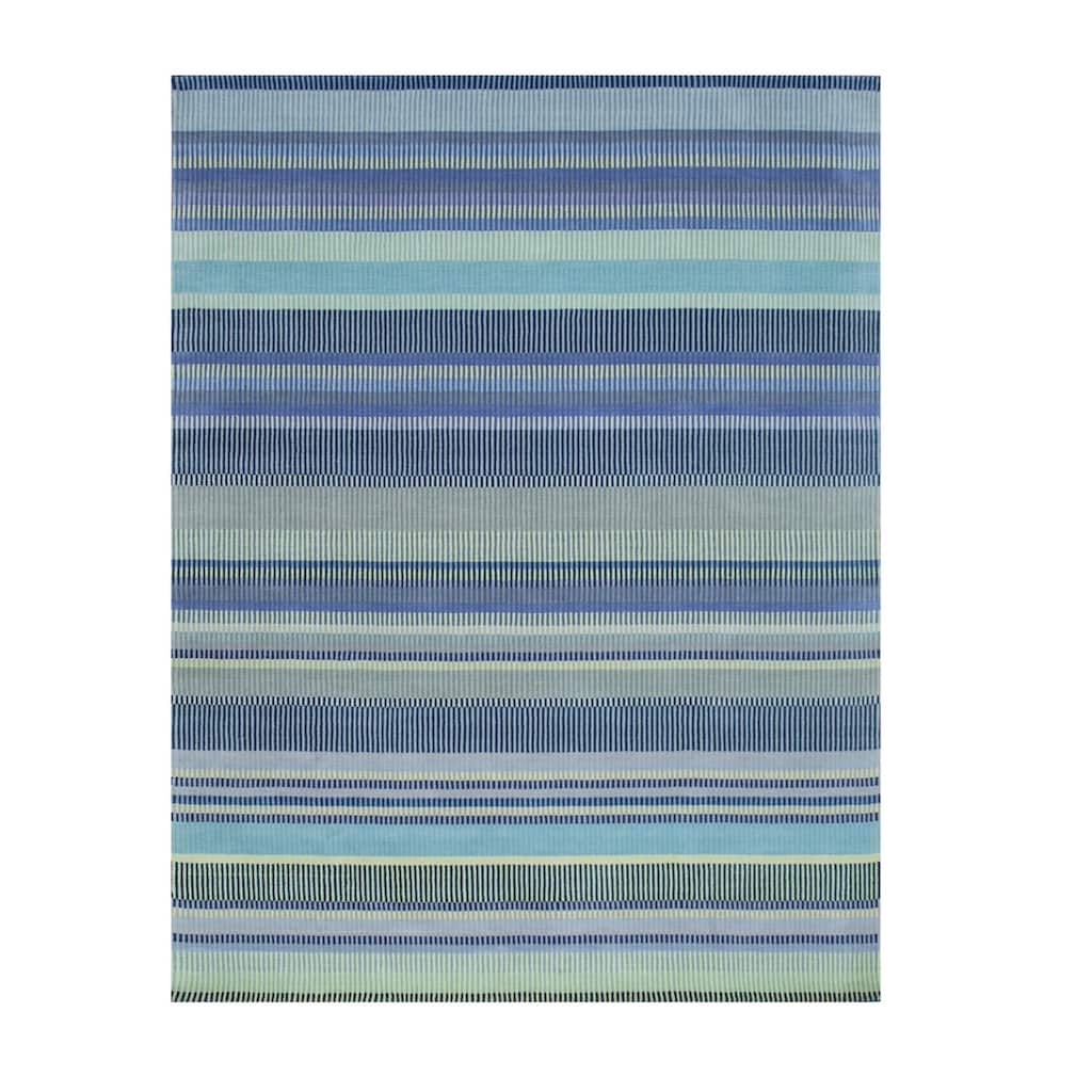 Hand-Knotted Wool Knotted Striped Rug, 9' x 12', Mauve Area Rug, Stylish Modern Accent for Bedroom or Office - L