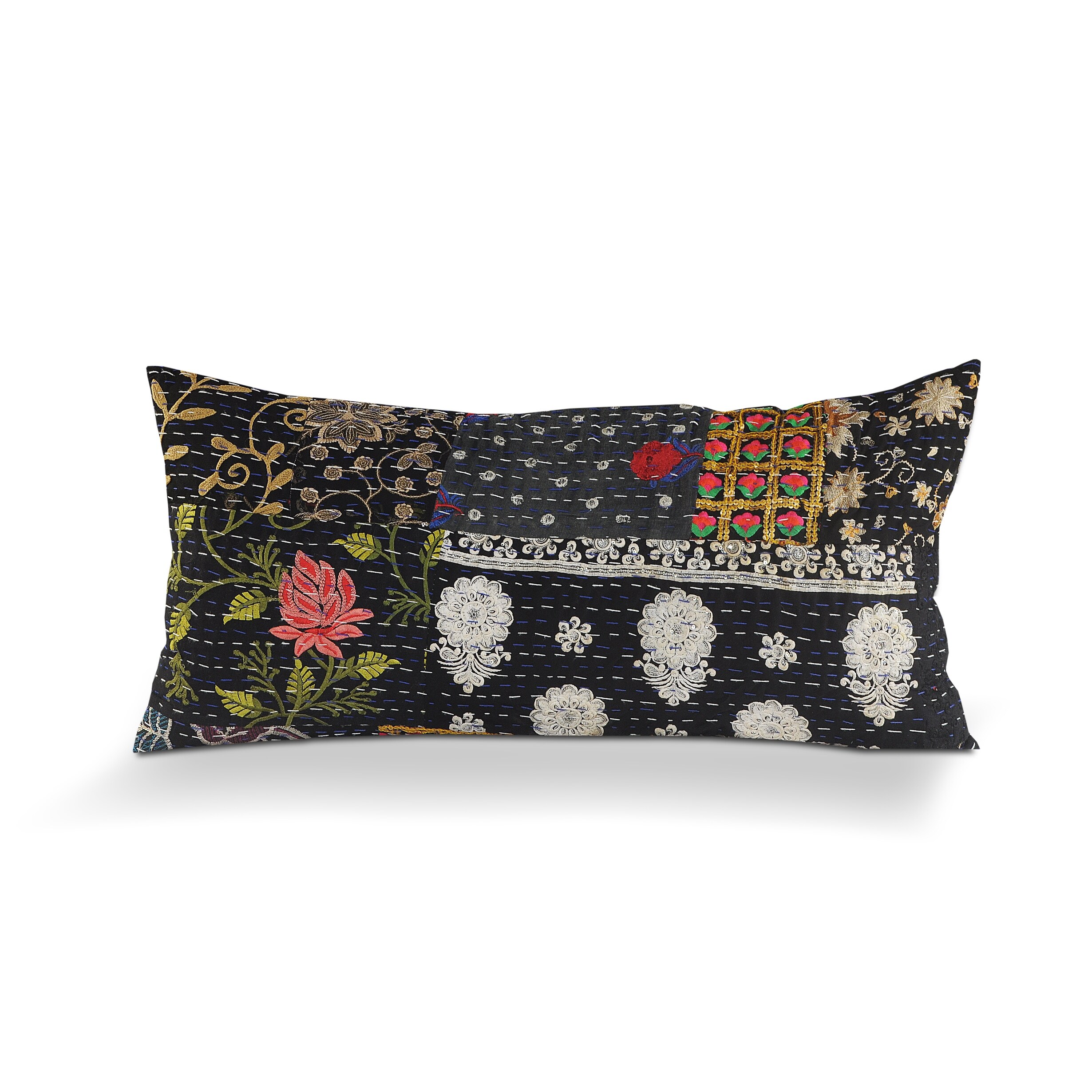 kantha throw pillows