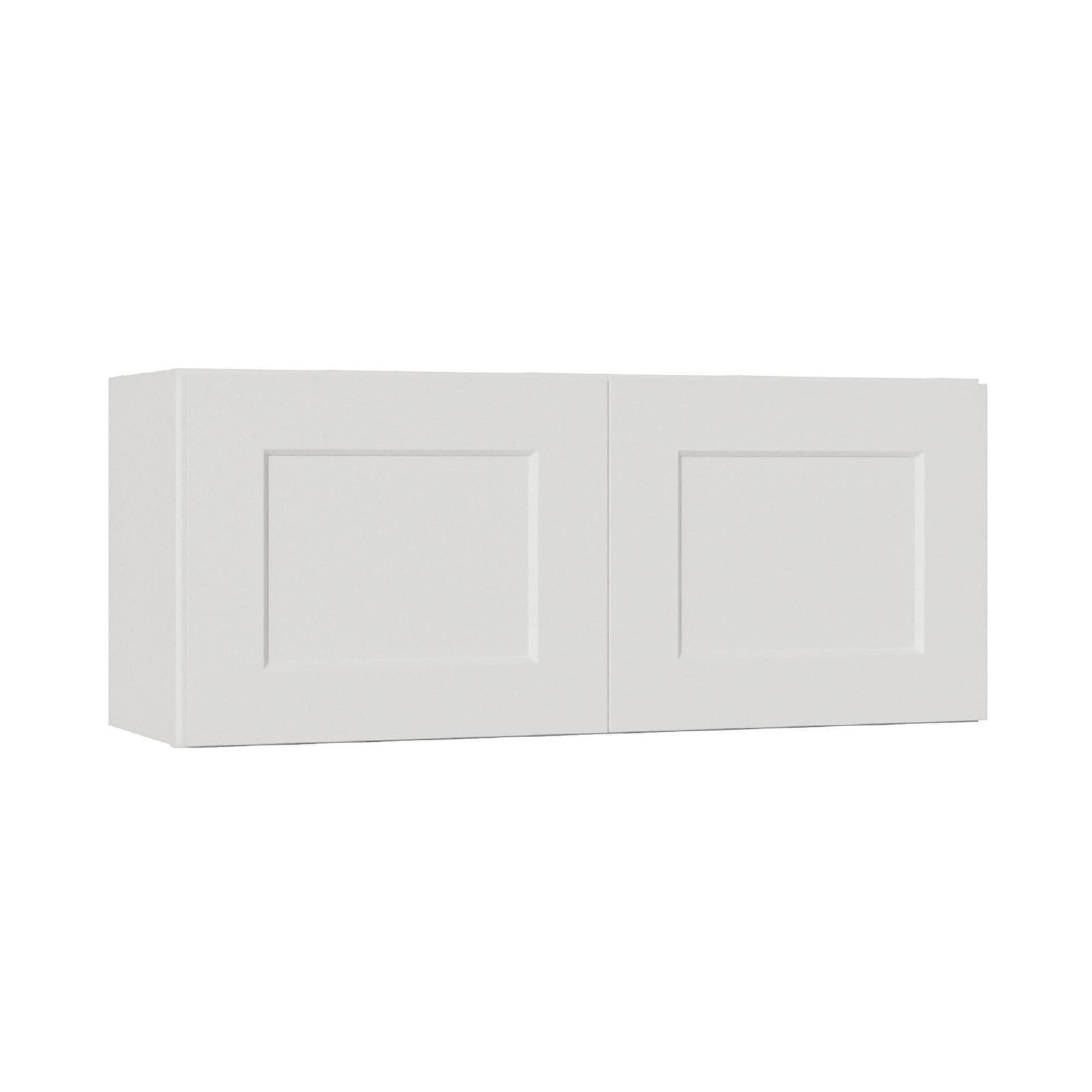 Solid Wood Shaker Short Wall Cabinet, 36"W x 12"D x 15"H, Painted White, Ready-to-Assemble (RTA) Kitchen Cabinet