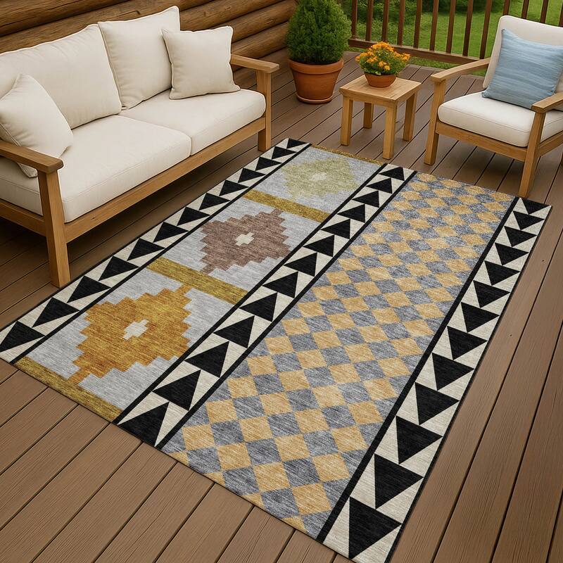Machine Washable Indoor/ Outdoor Global Pima Chantille Rug