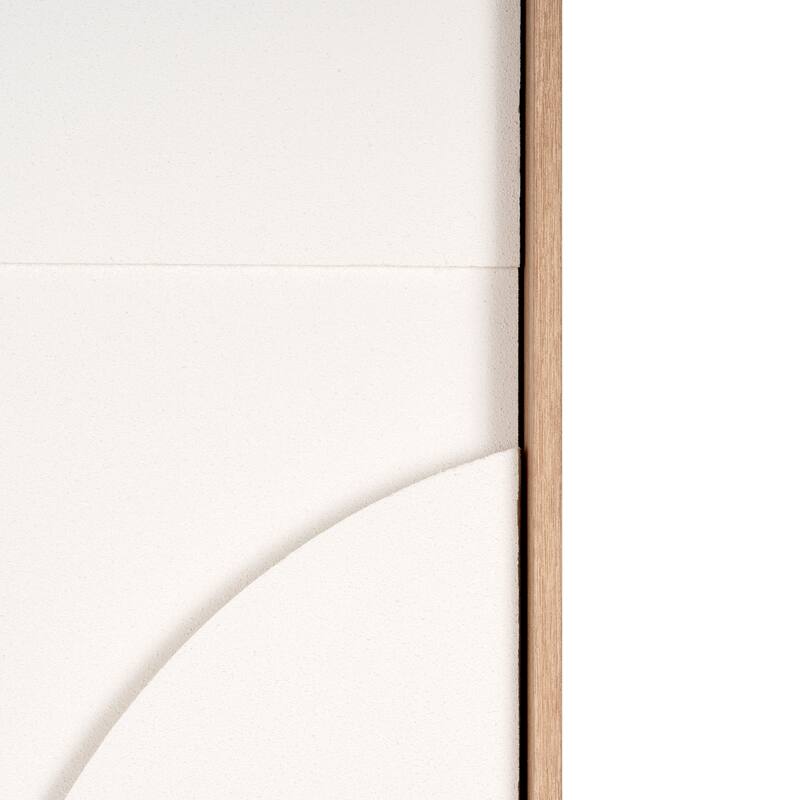 HomeRoots White Geo Mache Brown Shadowbox Wall Art