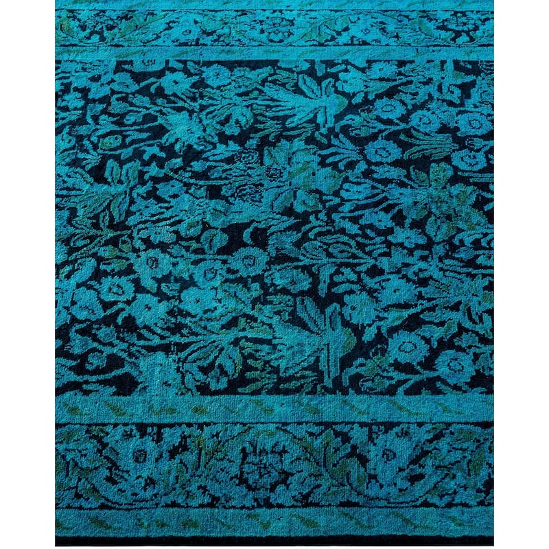 Contemporary Overdyed Wool Hand Knotted Area Rug - 3' 2" x 5' 0"