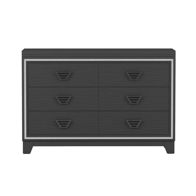 Storage Cabinet with 6 Drawers and Metal Handle