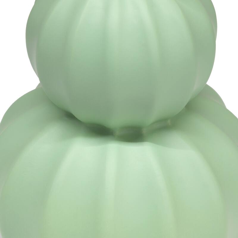 Double Gourd Ceramic Table Lamp with Fabric Shade - 6 x 6 x 13 in. (L x W x H)