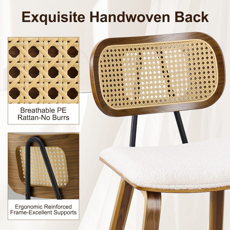 26-Inch Upholstered Counter/ Bar Stools Set of 2 or 3 - 35.1"H x 17.7"W x 19.5"D