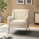 preview thumbnail 13 of 53, Hyperboreüs Upholstery Accent Armchair with Tufted Back by HULALA HOME IVORY