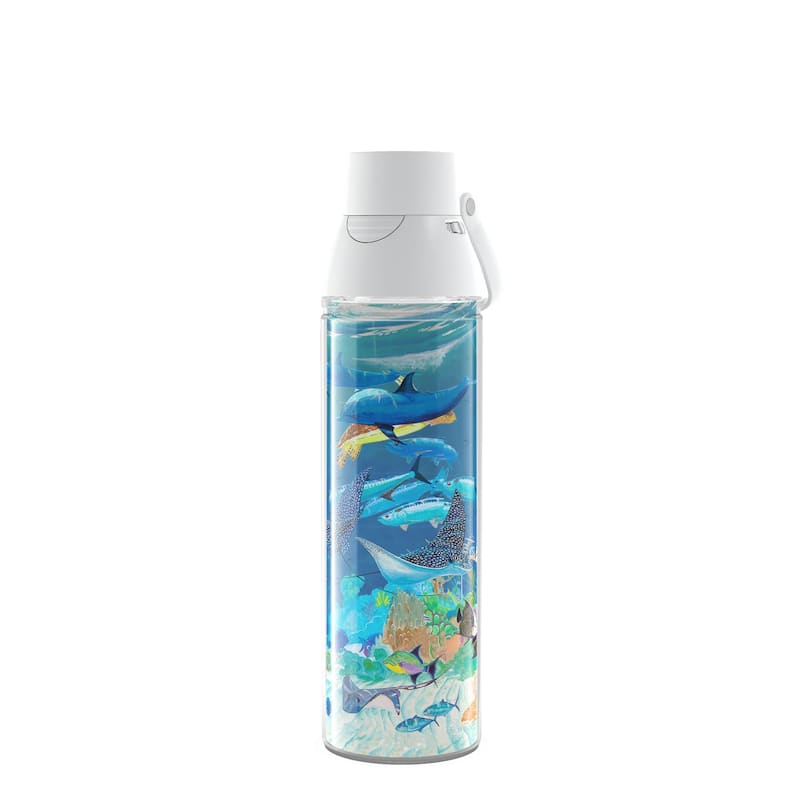 Tervis Guy Harvey Ocean Scene Made in USA Double Walled Insulated Travel Tumbler, Classic - 24oz Venture Lite Water Bottle