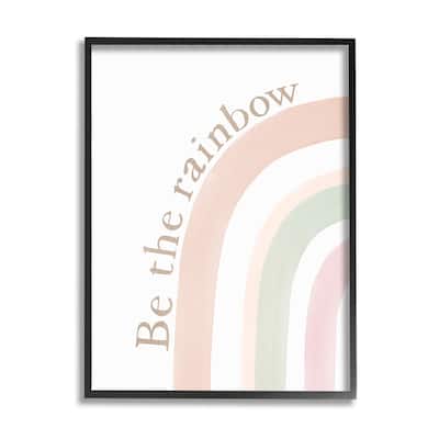 Stupell Be The Rainbow Pastel Framed Giclee Art Design by Sisi and Seb
