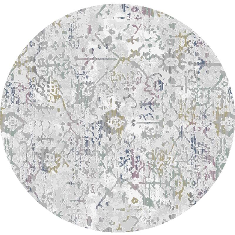 Lavinia Transitional Area Rug - 5'3" Round - Multi