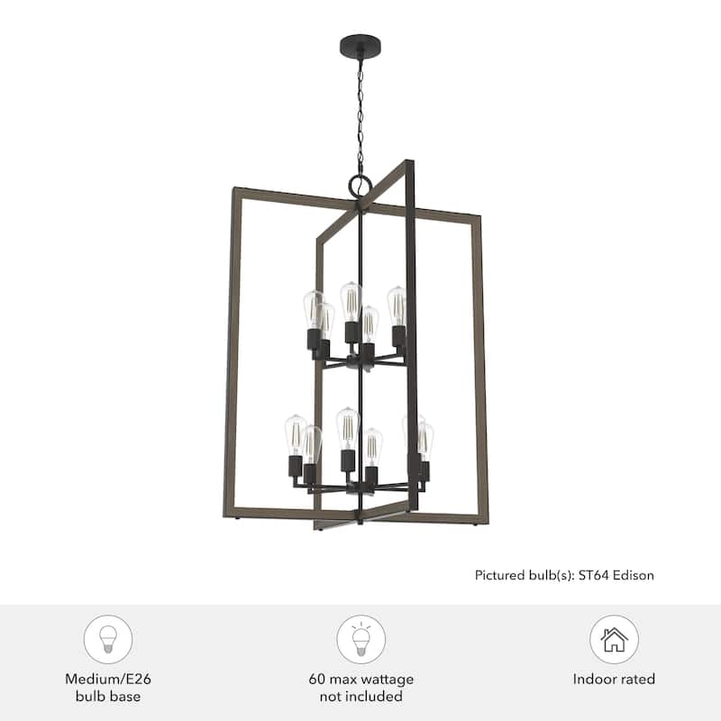 Woodburn Modern Farmhouse Pendant - Foyer, Dining Room, Living Room - Contemporary, Caged, Candle, Transitional, Rustic