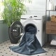 preview thumbnail 17 of 22, SAFAVIEH Faux Rabbit Washable Fur Teofila Solid Shag Rug 2' x 3' - Dark Grey - Rectangle