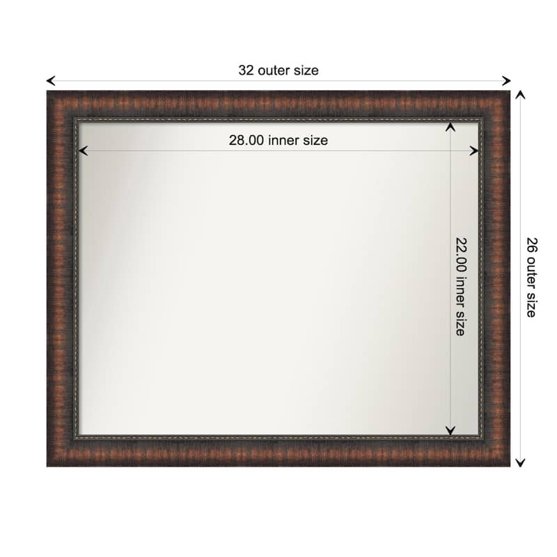 Caleb Brown Non-Beveled Framed Wall Mirror - Caleb Brown - Glass Size 28x22