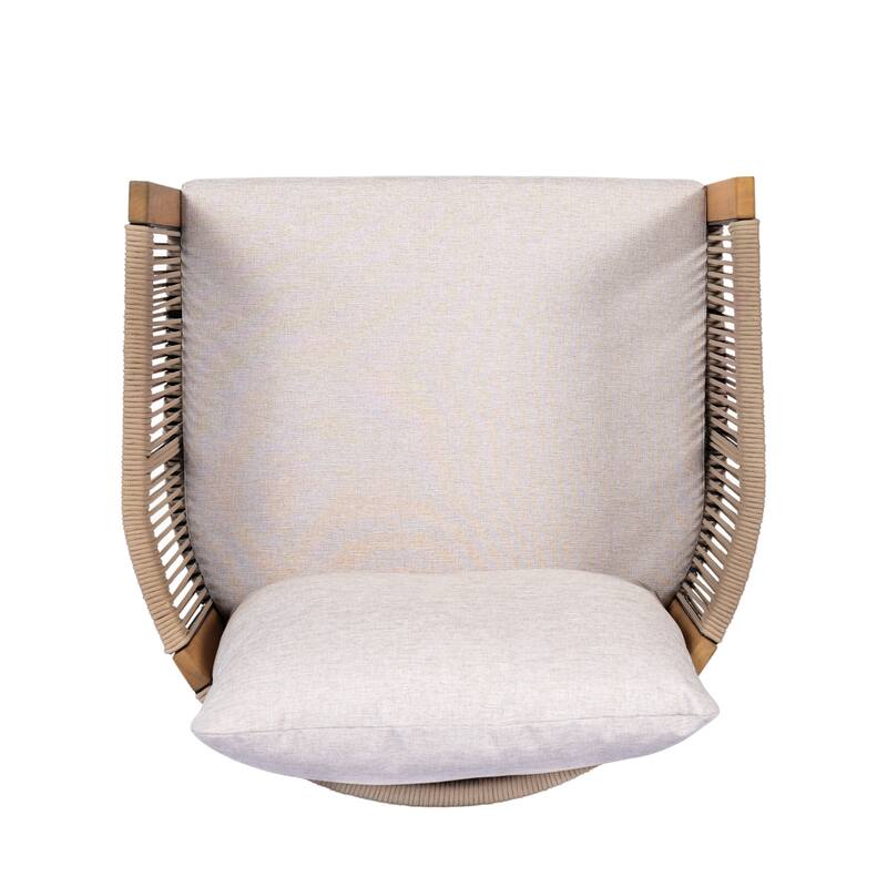 Christopher Knight Home Lysandros Solid Wood and Iron Swivel Dining Chair