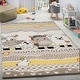 preview thumbnail 5 of 4, Kids Rug Patchwork Look Charming Farm Animals in Beige Cream