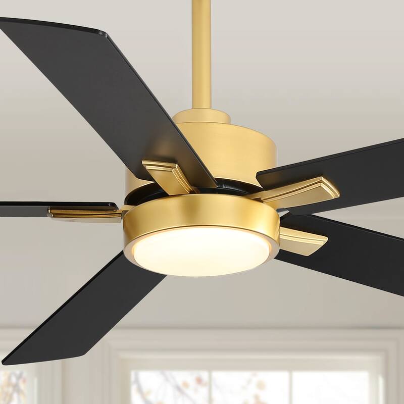 52-IN LED Ceiling Fan with Light Kit and Remote- 5 Blade