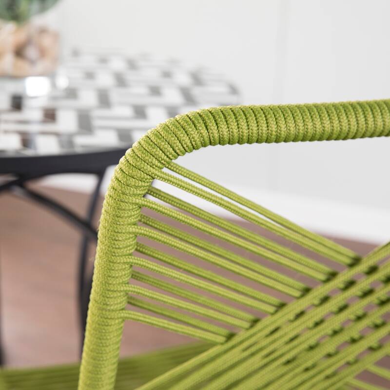 SEI Furniture Padko 2-Piece Stackable Outdoor Rope Chairs