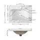 preview thumbnail 113 of 120, JONATHAN Y Aubert 3-Hole Rectangular Ceramic Single Sink Basin Vanity Top