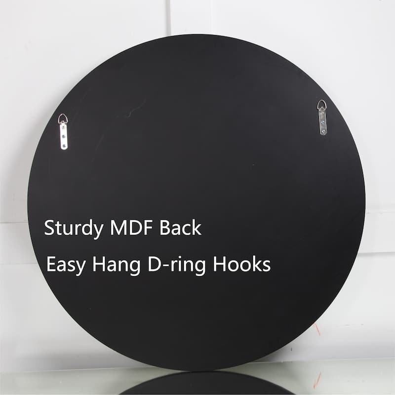 Crushed Diamond Wall Mirror Round Accent Mirror - 31.5"×31.5"