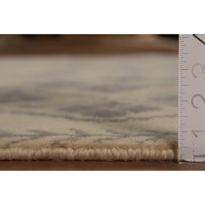 All-Over Trellis Moroccan Oriental Area Rug Hand-Knotted Wool Carpet - 5'0" x 8'1"