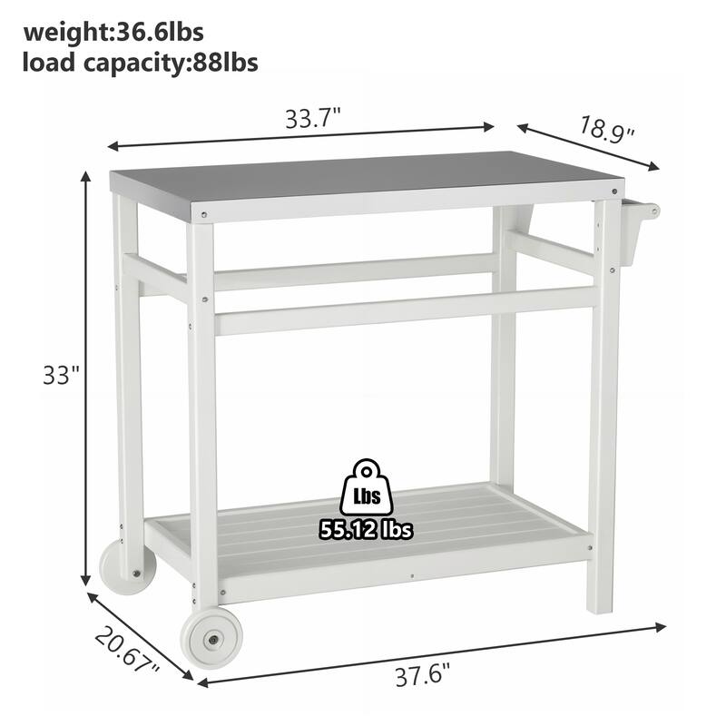 Multi-functional Outdoor Cart: Ideal for Pizza Ovens, Grilling, and Dining -RV carts