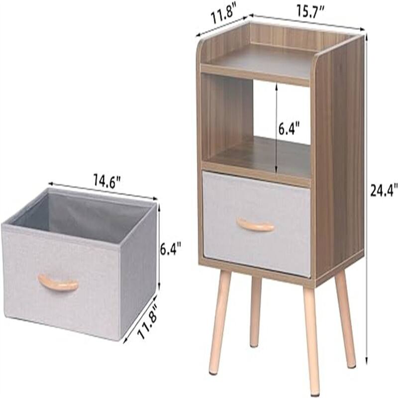 NightStand with Fabric Drawer