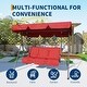 preview thumbnail 7 of 9, 3 Person Patio Swing Chair with Canopy and Adjustable Tilt Shade for Porch - 68.5"(L) x 43.1"(W) x 60.5"(H)