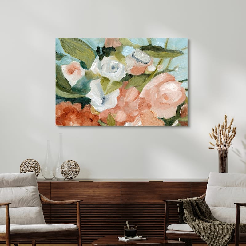 Empire Art Direct Floral Harmony I Bouquet Printed Tempered Glass Wall Art - Multi-Color