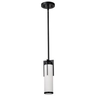 Roselle Mini Pendant Matte Black with White Glass - Matte Black
