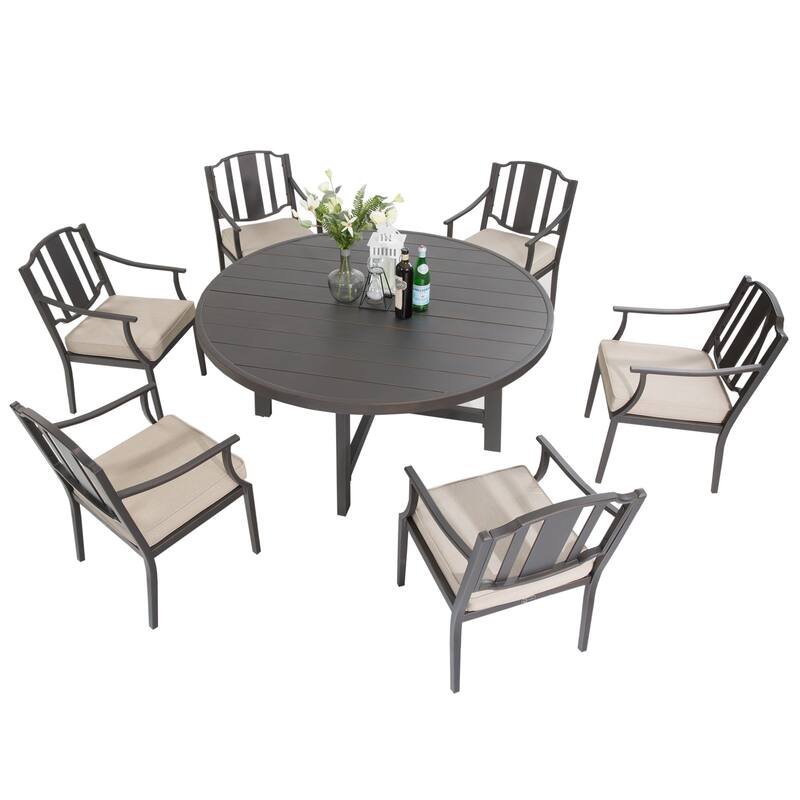 Patio Dining Set, 7 Pieces Outdoor Furniture Set