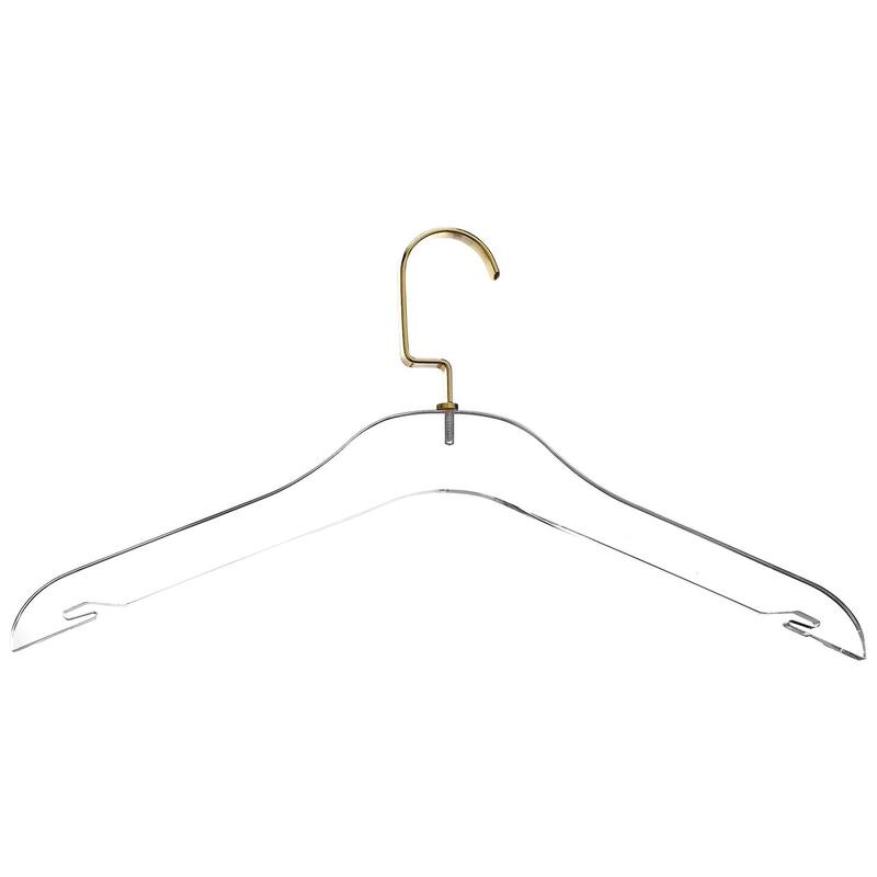 DesignStyles Clear Acrylic Clothes Hangers - 10 Pk