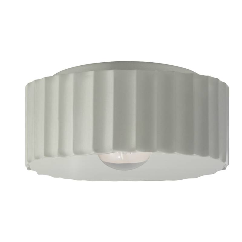 Justice Design Radiance - Large Gear Flush-Mount Light - Matte White