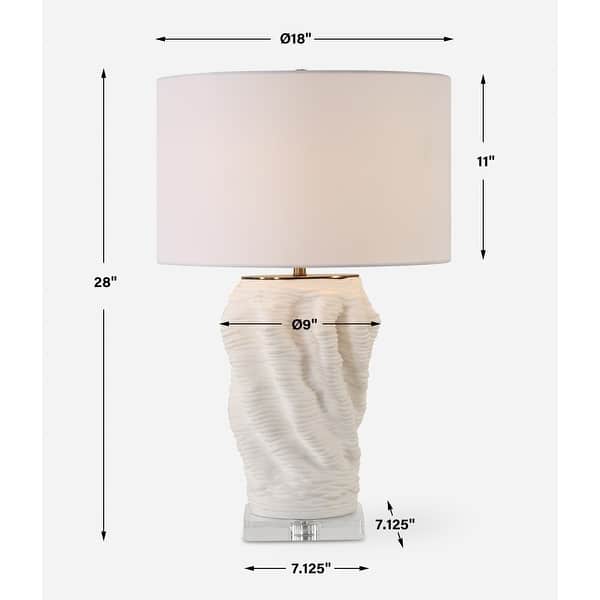 Uttermost Stratified White Table Lamp - 28'' H X 18'' W X 18'' D