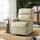 preview thumbnail 31 of 87, Echidna Transitional Genuine Leather Swivel Rocker Nursery Chair with Nailhead Trim by HULALA HOME