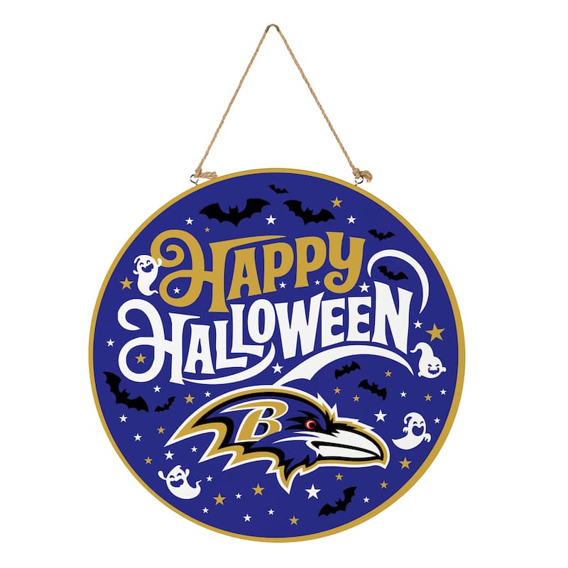 Baltimore Ravens 18" x 18" Halloween Door Décor Wall Sign