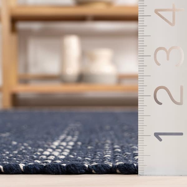 dimension image slide 0 of 2, Home Conservatory Optic Diamond Handwoven Cotton Area Rug