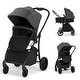 preview thumbnail 3 of 15, Babyjoy 2 in 1 Baby Stroller Folding High Landscape Pushchair with - See Details Grey