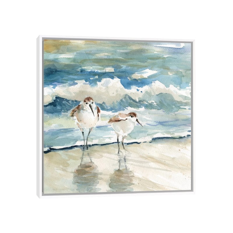 iCanvas "Beach Birds" by Carol Robinson Framed Canvas Print - White - 18x18