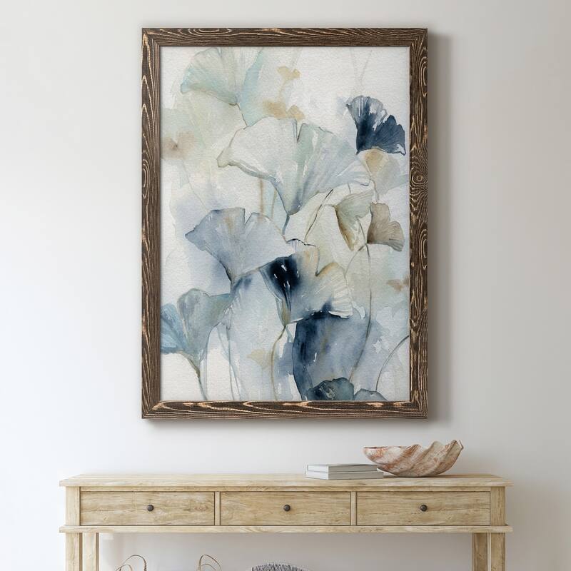 Indigo Ginkgo I-Premium Framed Canvas - Ready to Hang