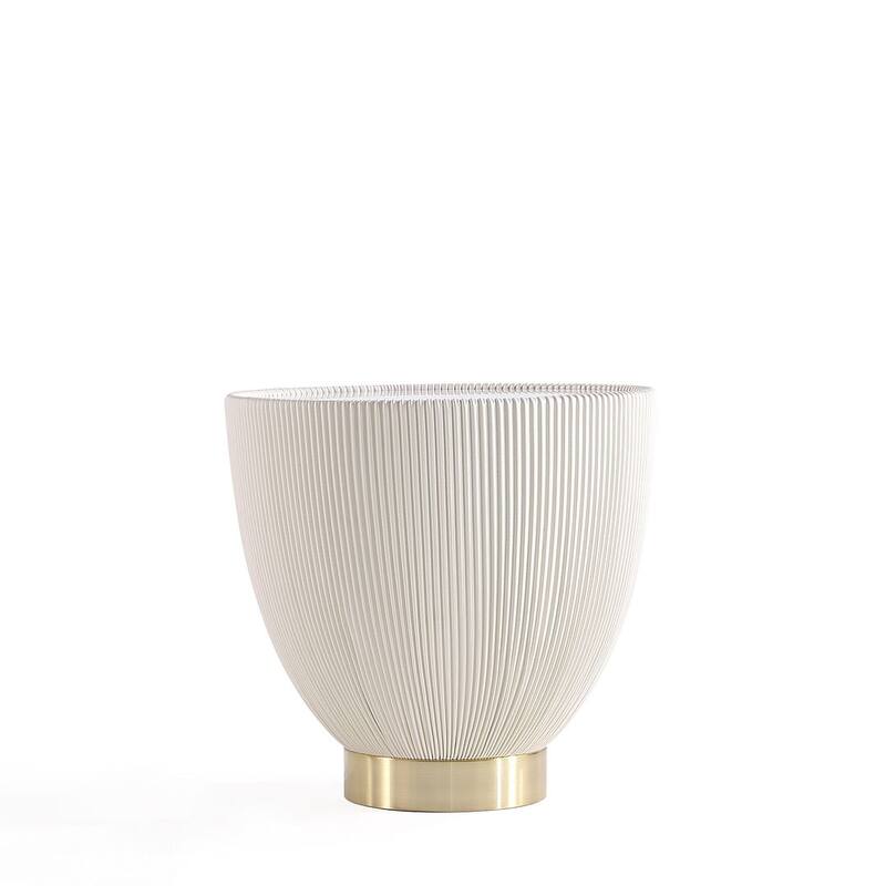 Manhattan Comfort Modern Anderson Ceramic Gold Table Set