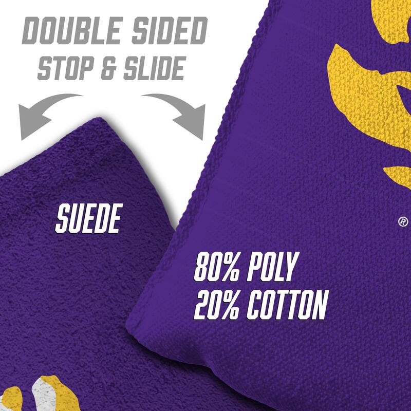 LSU Tigers NCAA Dual Sided Pro Stop & Slide Cornhole Bags