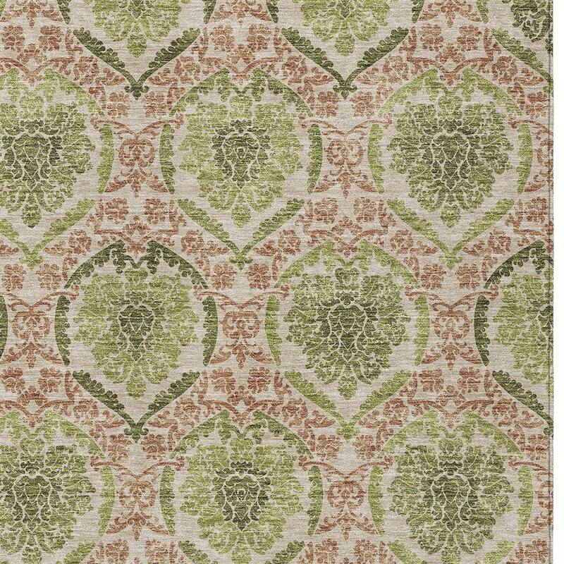 HomeRoots Medallion Transitional Rectangle Outdoor Rug