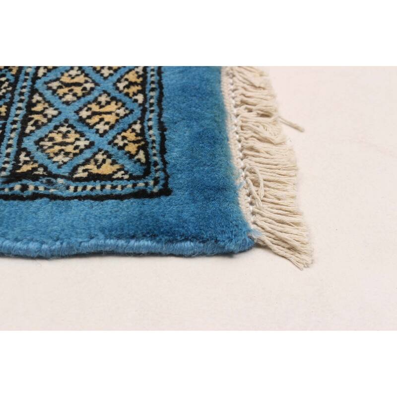 Finest Peshawar Bokhara Blue Rug 5'8" x 8'2" - 5'8 x 8'2