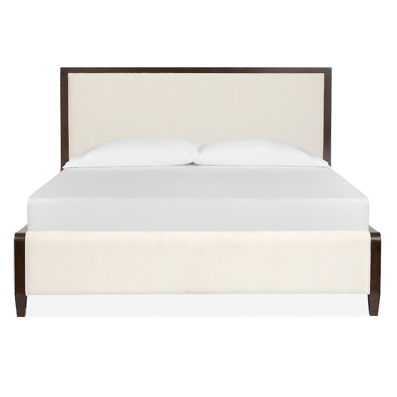 Magnussen Home Rowan Espresso Upholstered Panel Bed