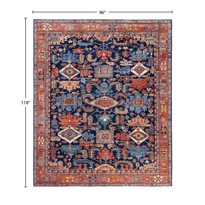 Serapi One-of-a-Kind Hand-Knotted Area Rug - Blue - 8' 0" x 9' 10"