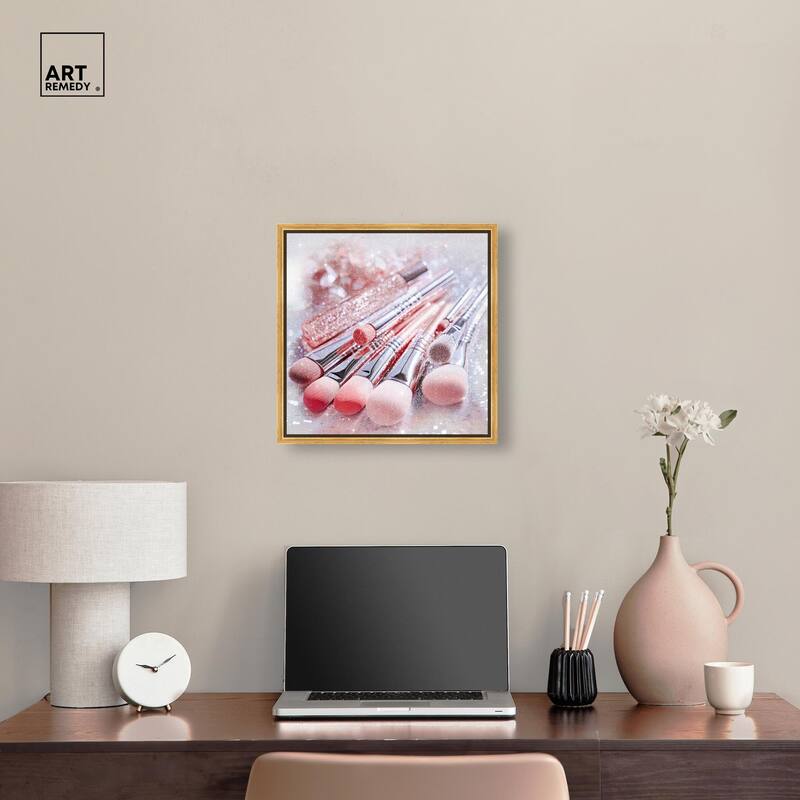 Brush Collection Blush Canvas by Art Remedy