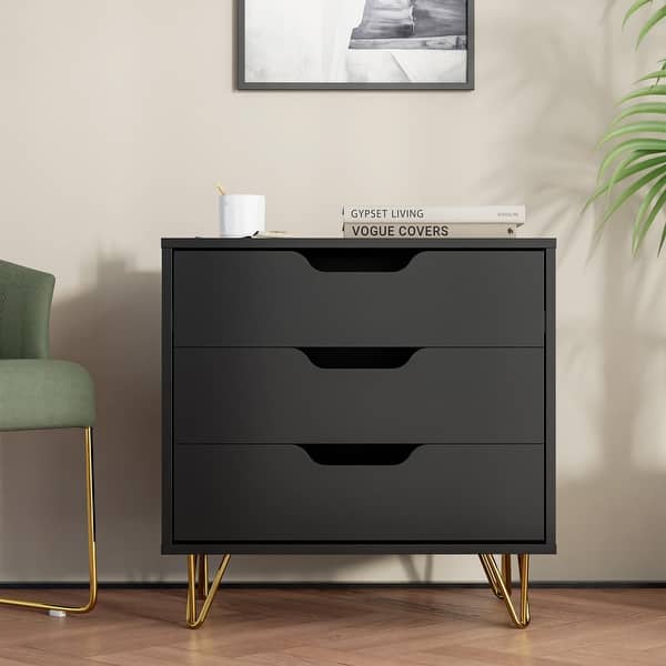 3 Drawer Dresser, 24''W Dresser for Bedroom, Black Drawer Dresser, Gold Black Chest of Drawer, Modern Dresser as Nightstand - Bed Bath & Beyond - 38195831 3 Drawer Dresser, 24''W Dresser for Bedroom, Black Drawer Dresser, Gold Black Chest of Drawer, Modern Dresser as Nightstand - Bed Bath & Beyond - 38195831