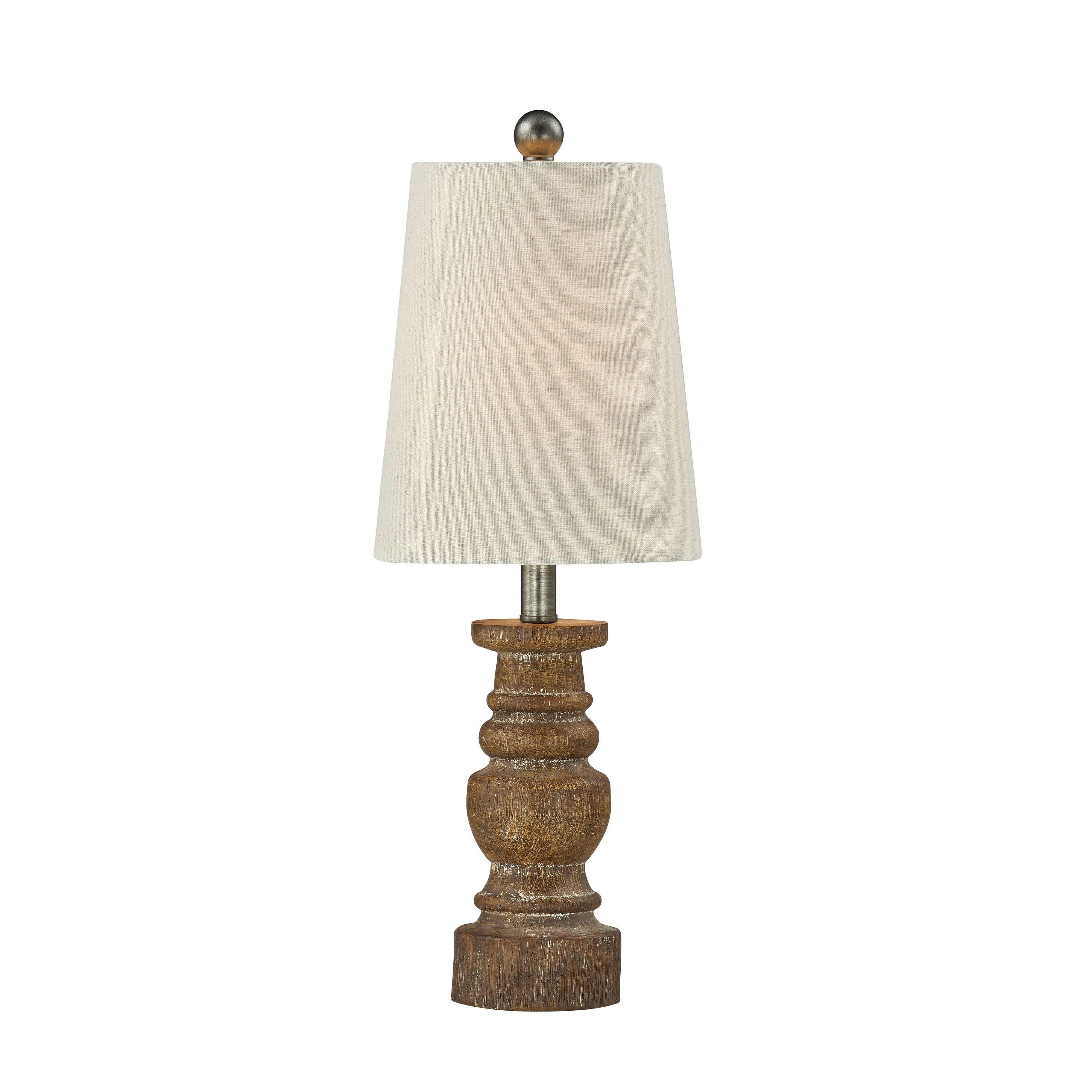 Wilkes 22" Table Lamps with Linen Shade, Brown (Set of 2)